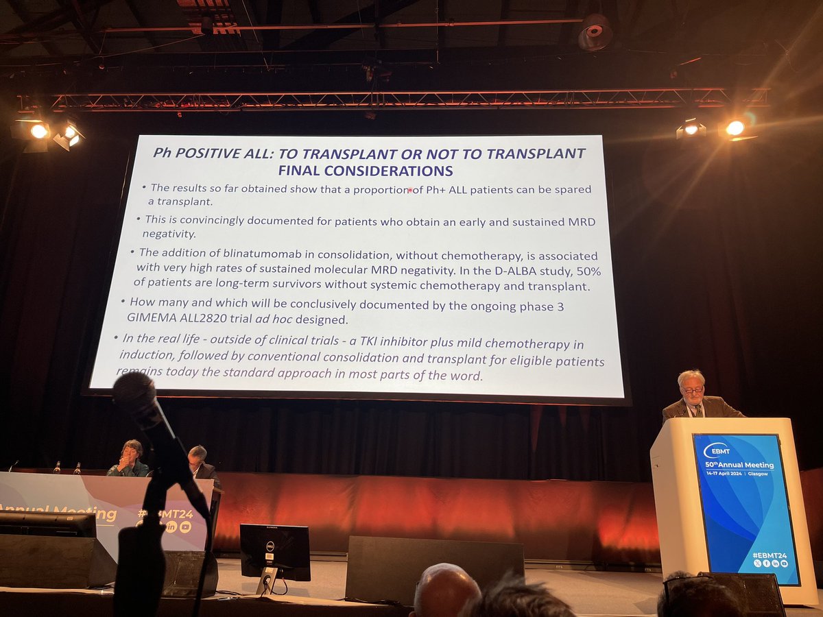 It was fantastic! As more of a myeloid doc than an ALL one was amazing to hear about the prospect of chemo-free/BMT-free (maybe) cure for Ph+ALL. Nowhere near in AML/MDS. And a great talk from @azcastleton about paediatric inspired treatment of TYA ALL 1/2