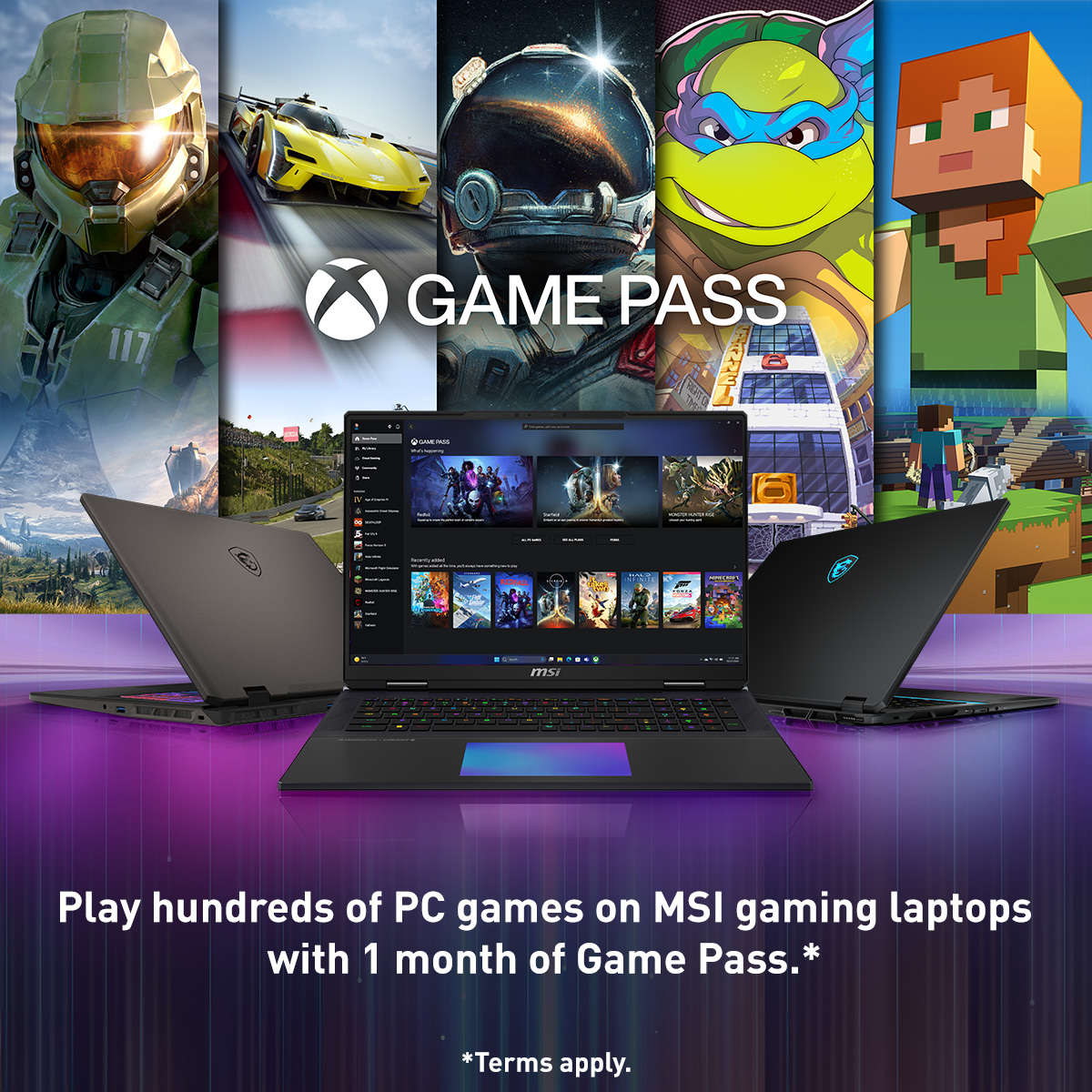 Gamers, heads up! 👀 Did you know that 1 month of Xbox Game Pass is included in your new MSI device? Redeem it now to play hundreds of PC games on it! 🎮

See T&C & how to redeem👉
msi.gm/S21AD300

#XboxGamePass #Gaminglaptop #MSIClaw