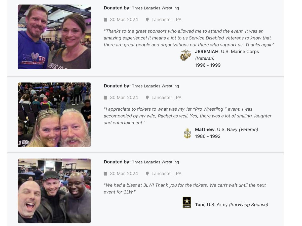 3Legacies's tweet image. 🩷🌹🙏
@VetTix 
#SupportingOurCommunity