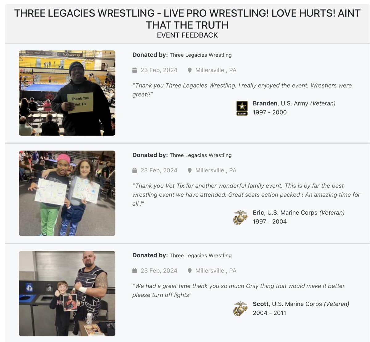 3Legacies's tweet image. 🩷🌹🙏
@VetTix 
#SupportingOurCommunity