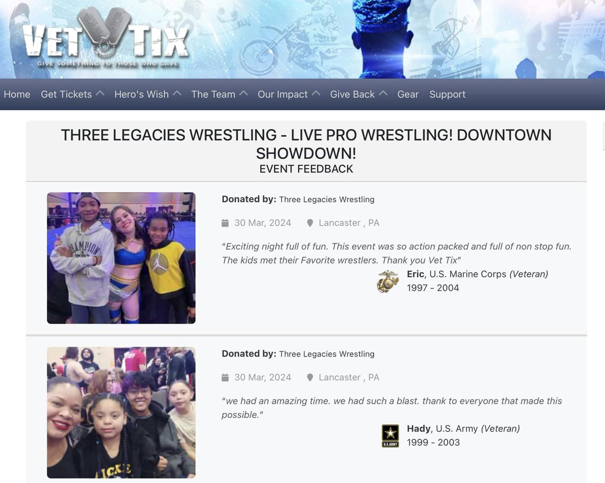 3Legacies's tweet image. 🩷🌹🙏
@VetTix 
#SupportingOurCommunity