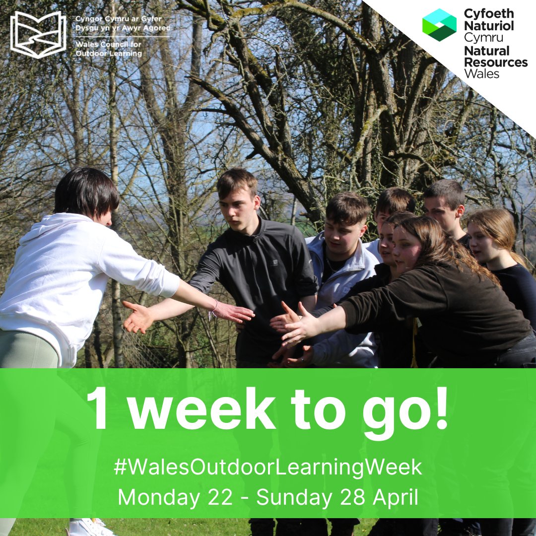 #WalesOutdoorLearningWeek 1 week to go! 🌳📅 #WythnosDysguAwyrAgored 1 wythnos y fynd! 🌳📅