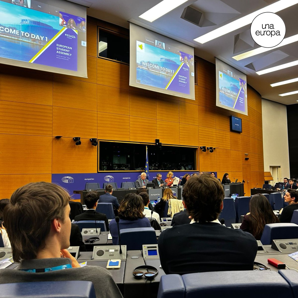 🌟Europe's students joining forces to enact lasting positive change at #ESA24

Last week 11 @Una_Europa students travelled to @Europarl_EN Strasbourg to connect with their peers & shape Europe's future at #EuropeanStudentAssembly. Congrats to the students for their hard work!👏