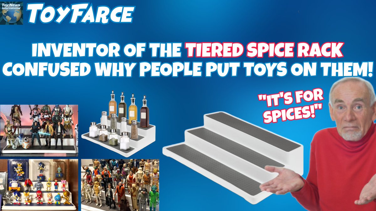 BREAKING NEWS:
INVENTOR OF TIERED SPICE RACK CONFUSED WHY COLLECTORS PUT TOYS ON THEM!
toynewsi.com/484-52385

#toyfarce #spicerack #spices #tieredspicerack #inventor #actionfigures #toys #collectibles #toycollector #toycommunity #toycollecting