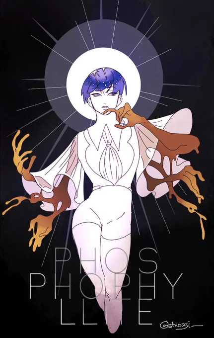 フォスフォフィライトパパラチア#一次創作作家のファンアート #housekinokuni_fanart 