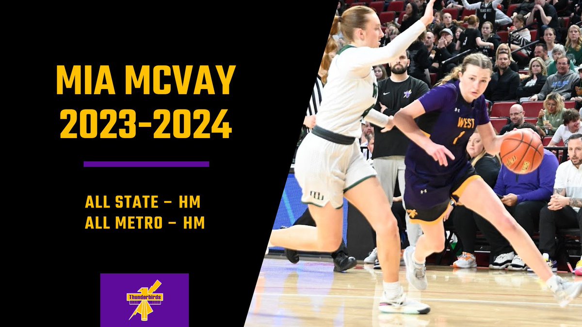Senior Guard @McVayMia1 averaged 5.9 ppg, 3.6 reb & 2.1 ast this season. Mia was recognized as an honorable mention for All State and All Metro. Mia recorded 2 double doubles this season and started all 27 games.