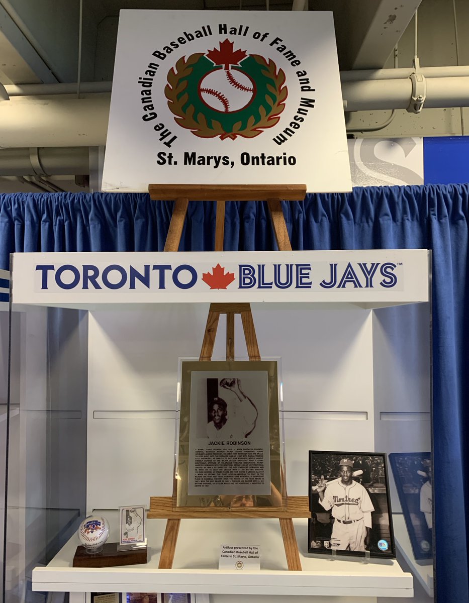 CDNBaseballHOF's tweet photo. The Canadian Baseball Hall of Fame and Museum will commemorate the 77th anniversary of Jackie Robinson’s major league debut with a display at Rogers Centre on Jackie Robinson Day.
https://t.co/VbMfeq6uiv https://t.co/4c5vH1C3Y1