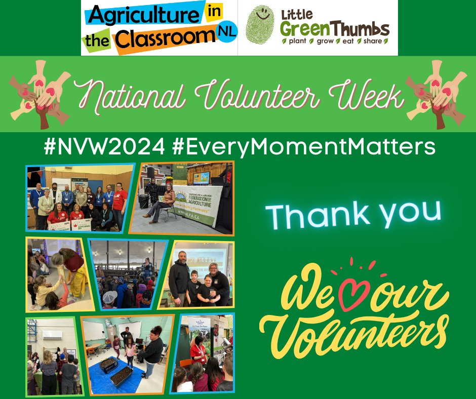 Agriculture in the Classroom NL (@aitcnl) on Twitter photo Happy #NVW2024 to all our amazing volunteers! We could never do what we do without you & we are so grateful for all of the time you dedicate to supporting agriculture education! 💚🌱 #EveryMomentMatters <a href="/NLFarms/">NL Federation of Agriculture</a> <a href="/LGTmaureen/">Maureen Foley</a> <a href="/FFA_GovNL/">Fisheries, Forestry and Agriculture NL</a> <a href="/NLSchoolsCA/">NLSchools</a> Happy #NVW2024 to all our amazing volunteers! We could never do what we do without you & we are so grateful for all of the time you dedicate to supporting agriculture education! 💚🌱 #EveryMomentMatters <a href="/NLFarms/">NL Federation of Agriculture</a> <a href="/LGTmaureen/">Maureen Foley</a> <a href="/FFA_GovNL/">Fisheries, Forestry and Agriculture NL</a> <a href="/NLSchoolsCA/">NLSchools</a>