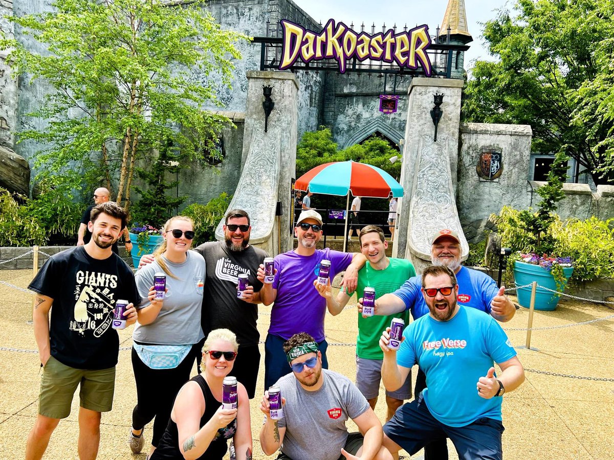 We hope everyone had a great weekend! Reminder that the Taproom will be closed today (4/15) for our annual outing to @BuschGardensVA. After a 💯 8-Year Freeversary celebration, we're excited to take a day to enjoy some craft beer + coasters with our neighbors at the park! 🎢🍻🎢