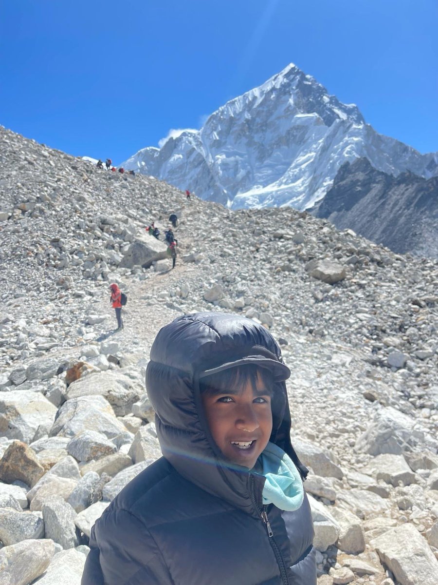 As Ishaan continues his trek to Everest Base Camp in support of @thestrokeassoc, he has stopped beside the Nepalese prayer flags to remember those who have come before him. justgiving.com/page/ishaan #DulwichPrepLondon #Community #Service #Charity #Adventure #Everest