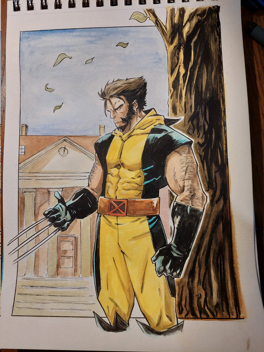 A Wolverine artwork made with gouache #illustration #gouache #comics #artwork #xmen #xmen97 #wolverine #logan @Marvel