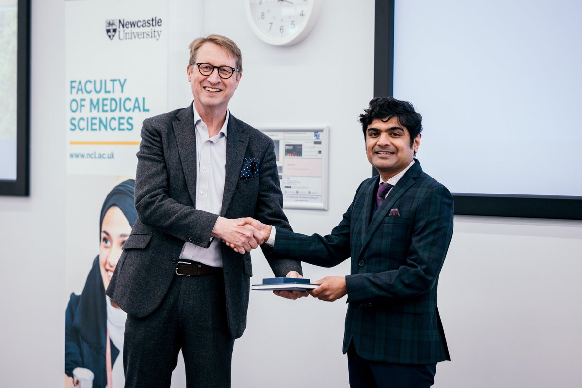 It was our great pleasure to welcome @ListerInstitute today, as they presented our colleague @srikipedia with his New Fellow Award. Srikanth's award is as a result of demonstrating exceptional potential for future biomedical research, for his work in brain research. #WeAreNCL