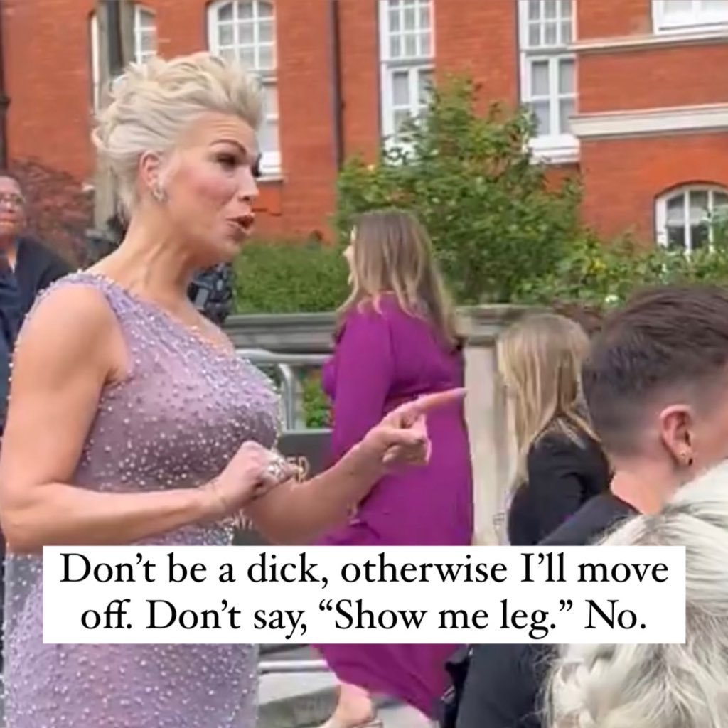if i was a professional photographer and hannah waddingham had just gracefully schooled me on how to behave with respect in front of everyone, i’d change careers, name and leave the country