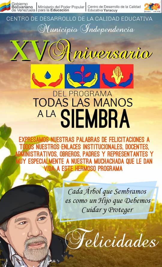 El PTMS reconoce y valora nuestras raíces campesinas, indígenas y afrovenezolanas generando una cultura de siembra bajo enfoque agroecologico basada en el sistema de conuco venezolano. #15AñosPTMS #ElEnsemillamientoEstaMaduro 
<a href="/NicolasMaduro/">Nicolás Maduro</a> <a href="/_LaAvanzadora/">Yelitze Santaella</a> <a href="/jhoagaby/">Jhoanna G Carrillo M</a>
