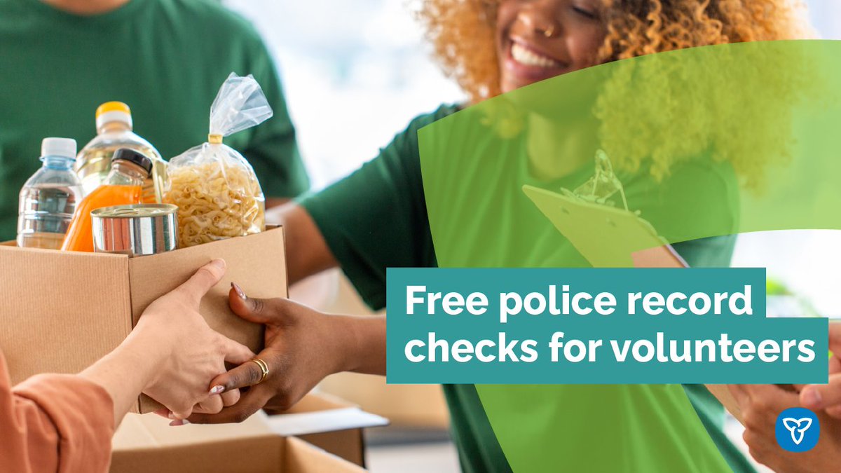 This week is the start of National Volunteer Week in Canada. To help support volunteers Ontario offers free criminal record checks for community organizations. Removing these fees helps volunteers access this service while fostering inclusive communities. ontario.ca/page/police-re…