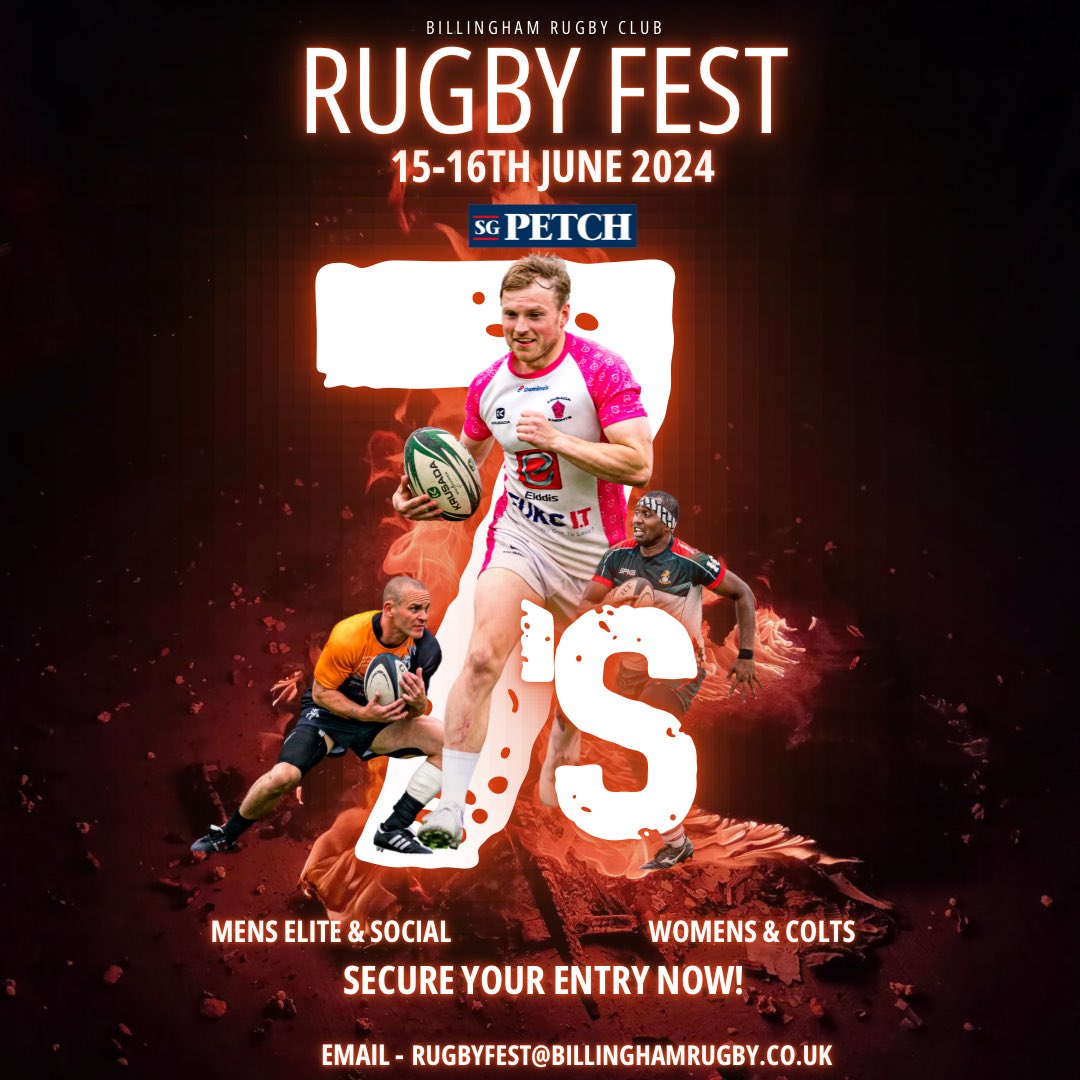 Calling all Rugby Clubs

7s Rugby is back and is open for Mens Elite & Social (Saturday) Women’s and Colts (Sunday)

This was a huge success last year and we want to continue to grow the competition..

Link for entries is below

fixr.co/event/rugby-fe…

#OSIOS

@SevensNorth