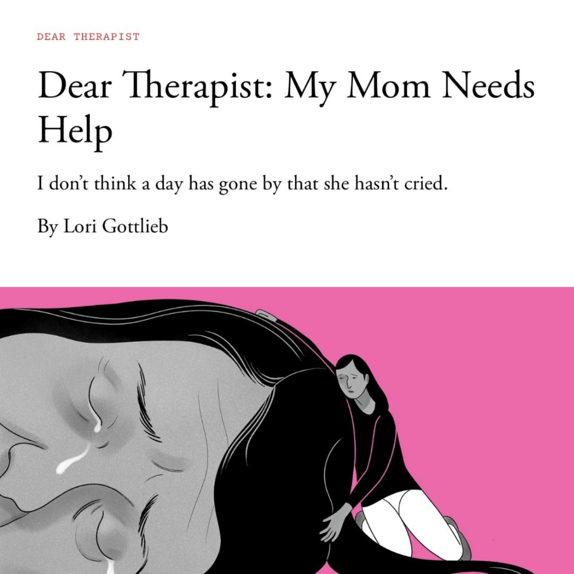 “People who grow up as keen observers of other people’s feelings—don't have much practice identifying their own.”

My @theatlantic column: How to help a depressed family member? Take care of *yourself* ❤️

Here's how ➡️bit.ly/43VdCCl