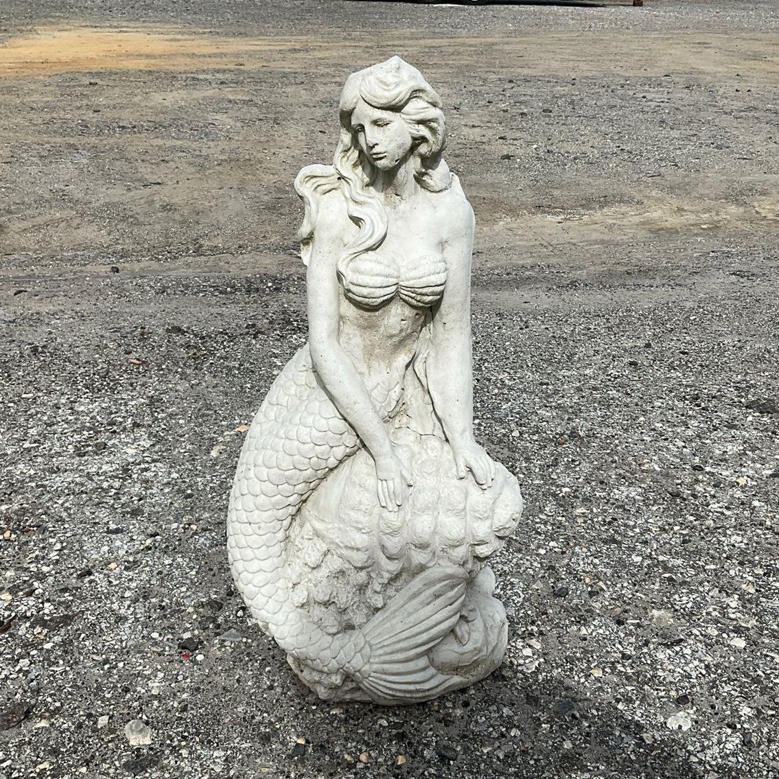 Lot 1 in our current Patio Sale features this beautiful cast stone garden statue of a mermaid. Head over to BriggsAuction.com or our mobile app now to bid! #FinditatBriggs #GardenDecor #PatioSZN