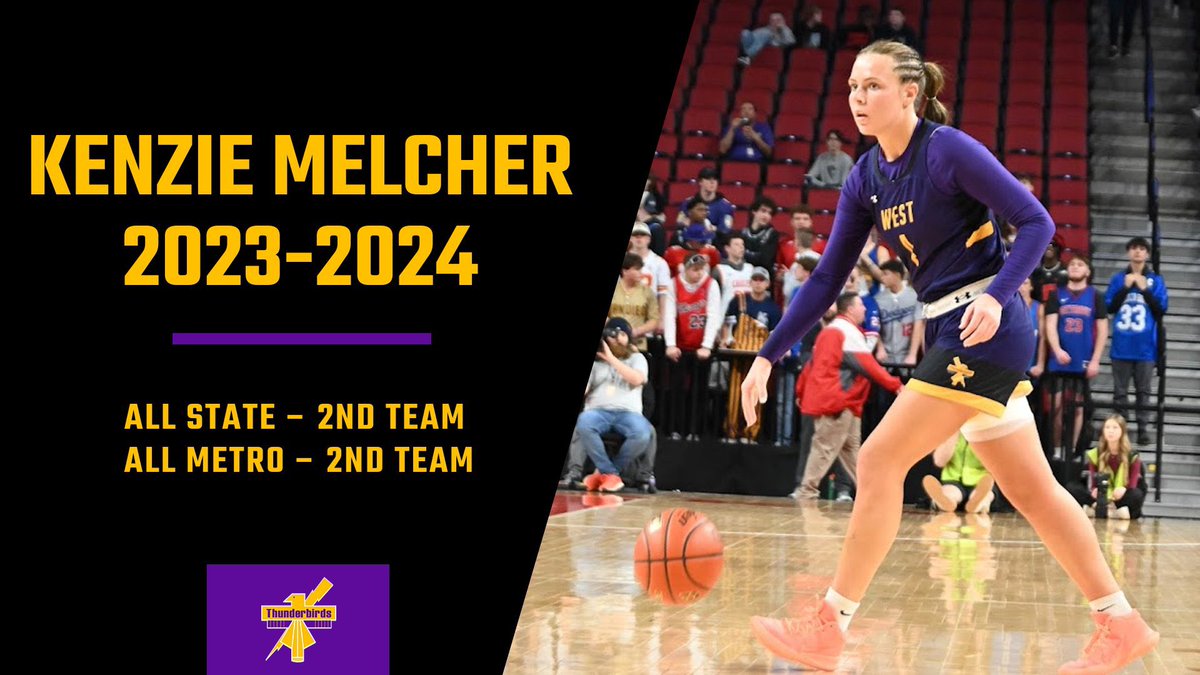 Senior Guard @KenzieMelcher averaged 11.6 ppg, 3.8 reb & 3.0 ast per game this season. Kenzie surpassed 1,000 career high school points and was selected to 2nd Team Class A All State and 2nd All Metro. Kenzie was a member of the Metro All Tournament Team.