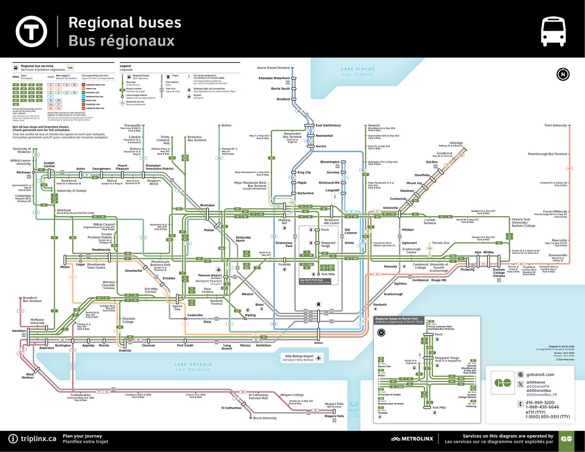 GO Transit had finally released a full bus network map!