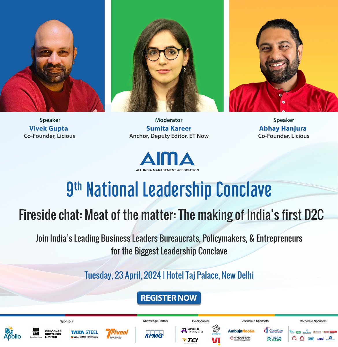 They made meat and seafood accessible to India's aspirational consumers through e-commerce, ensuring safety and quality. Now, let's hear their story firsthand! Join us to listen to @vivekgca & @abhayhanjura, Co-Founders, @LiciousFoods in conversation with @SumitaKareer, Anchor,
