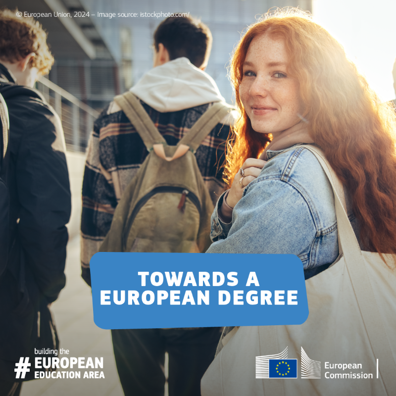 The #EuropeanDegree would allow universities to deliver transnational joint study programmes. It would bring students broader possibilities to train and study throughout the 🇪🇺 and learn essential skills to lead change in an interconnected world. 🌍 europa.eu/!rxcchX