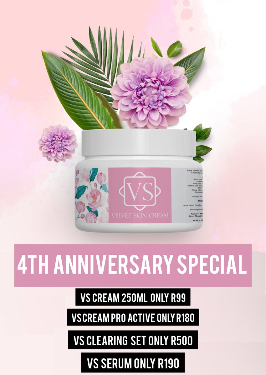 Velvet Skin 4th Anniversary Celebration Special 🎊 WhatsApp orders 063 053 4862🛒 Online khitawear.co.za We Courier Nationwide 🛍📦🚚