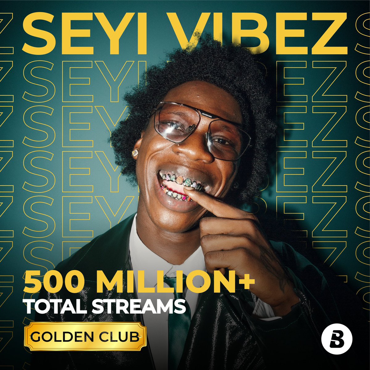 Loseyi Supremacy @seyi_vibez! 🚀 We say big congratulations to this certified hitmaker as he hits half a billion streams on Boomplay!🔥⚡️ You already know, No Seyi No Vibez, so run up this special playlist on Boomplay! ➡️ Boom.lnk.to/SeyiVibezFocus #SeyiVibez500mBoomplayStreams