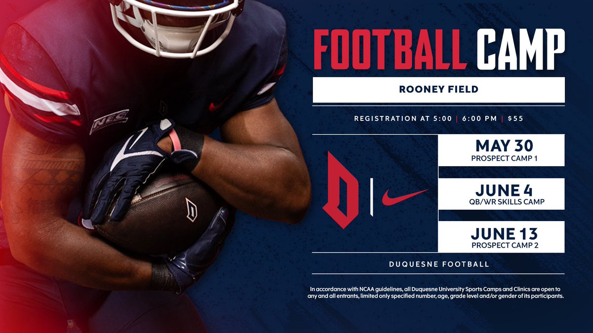 Duquesne Football Camp Schedule 🏈🗓️ 𝐑𝐞𝐠𝐢𝐬𝐭𝐞𝐫: bit.ly/FBCamps2024