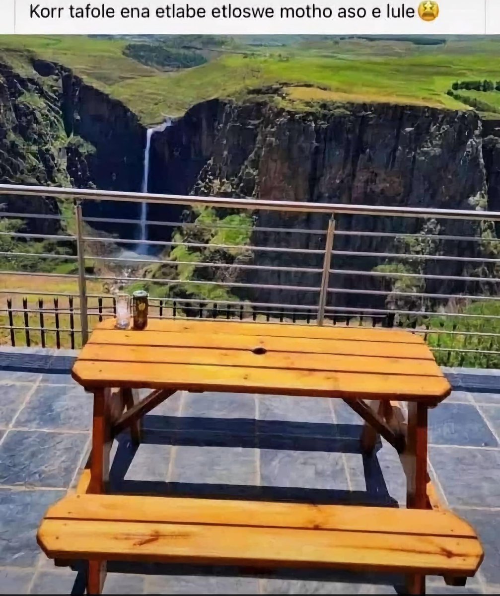 Don't be a victim; hurry and visit Manong Restaurant in Semonkong before you also 'find this table removed'🙆‍♂️ 📍Semonkong, Maseru 📷unknown