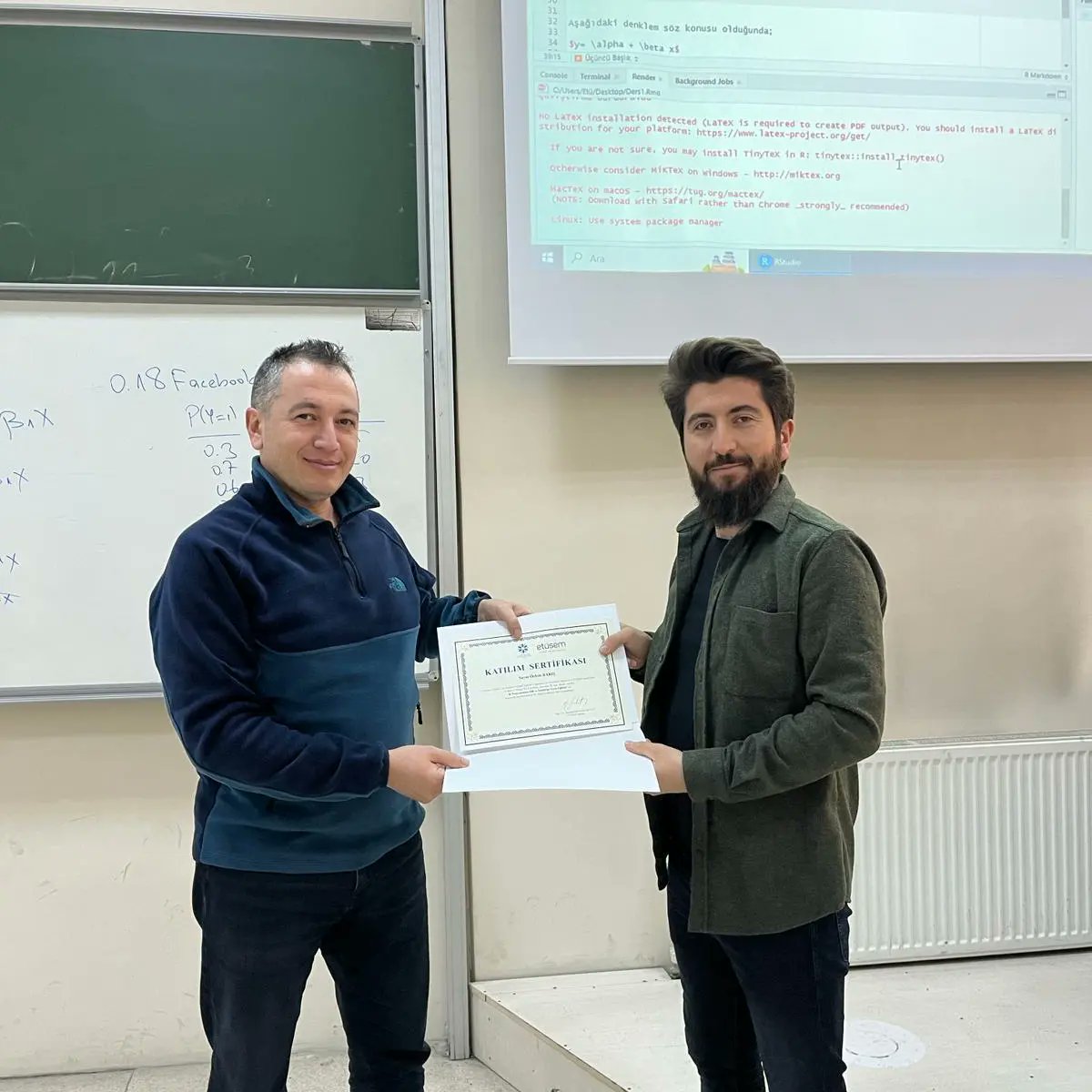 etusem2016's tweet photo. Merkezimiz tarafından 16 Mart - 06 Nisan 2024 tarihleri arasında  R Programlama Dili ve İstatistiğe Giriş Eğitimi gerçekleştirilmiştir. 20 saatlik teorik ve uygulamalı eğitimin ardından, kursiyerlere katılım setifikaları takdim edilmiştir. https://t.co/dKQ86tHzUe