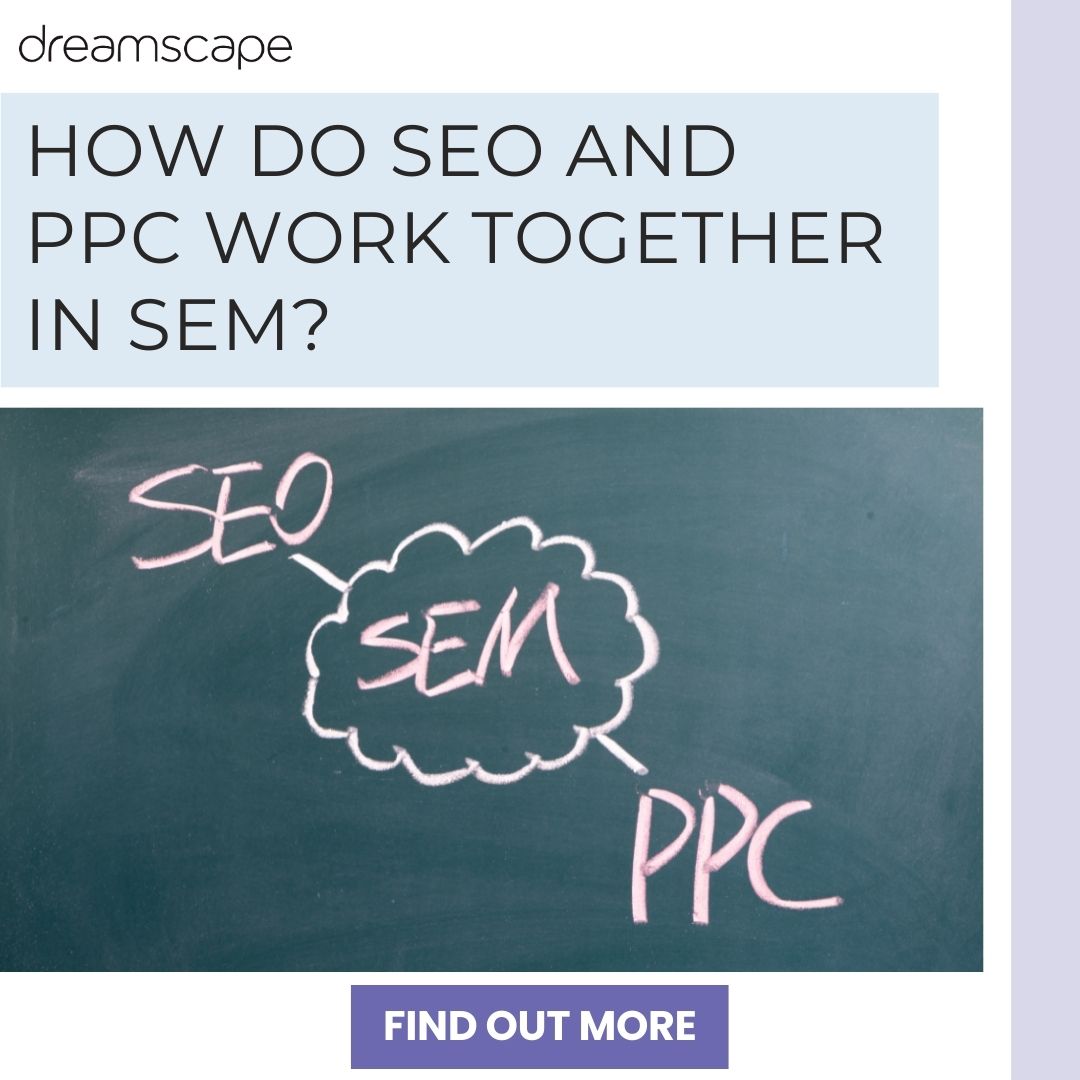 How do SEO and PPC work together in SEM?

Discover how SEO and PPC can work together to help grow your business online 🚀
dreamscapedesign.co.uk/seo-ppc-work-t…

#SEO #PPC #SearchEngineMarketing #SearchEngineOptimisation #DigitalMarketing