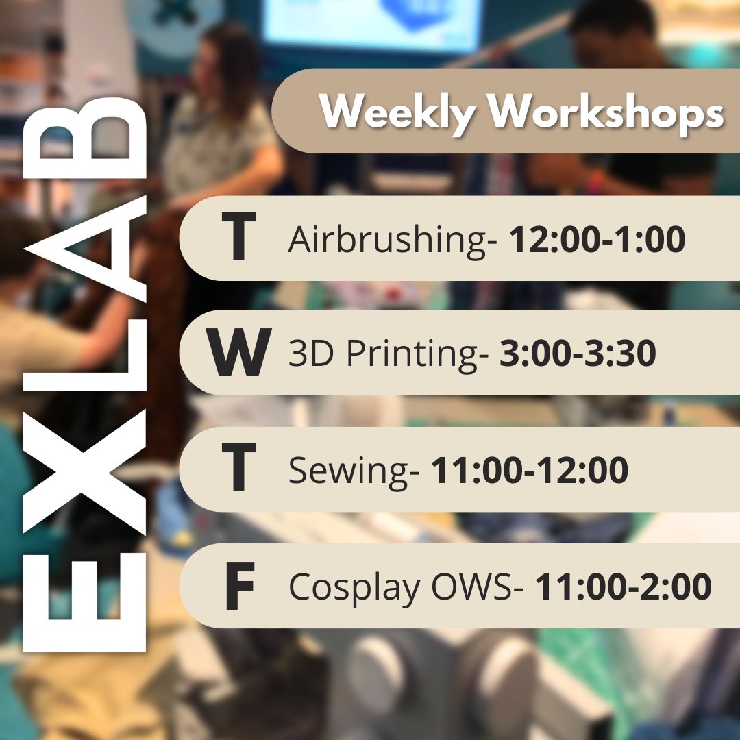exlab_gsu's tweet photo. check out this week's free workshops at the atlanta campus EXLAB! head to https://t.co/3X1qPnBXuU for more info and to save your spot! https://t.co/fje1ZaklgP