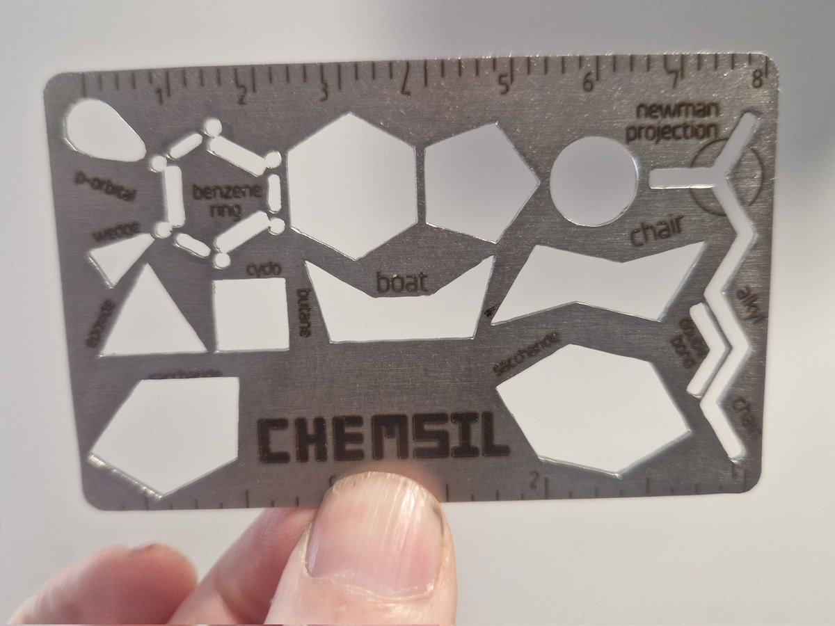 Found out one of our enterprising third year @ChemistryatYork undergraduates here @UniofYork has set up a business producing chemistry stencils. They also make a 'ChemRule' ruler version. You can find their shop on Etsy: etsy.com/uk/listing/149…