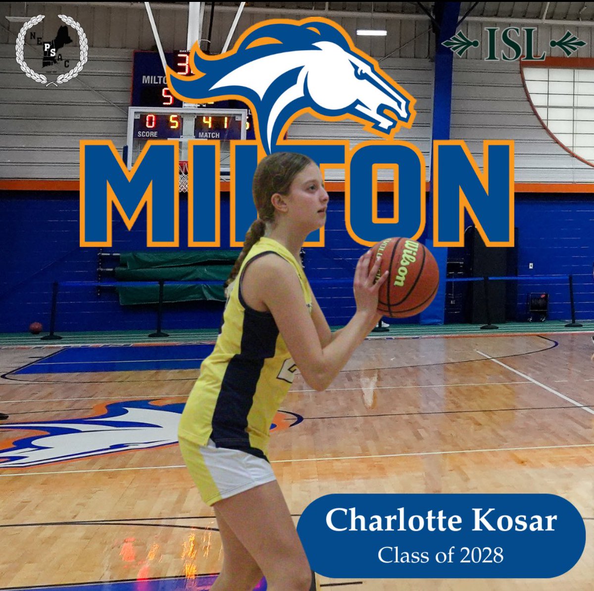 Committed!

Welcome to our Milton Academy Girls’ Basketball family Charlotte Kosar, Class of 2028! 

#MustangsRising #Committed #GetReadyHereWeCome