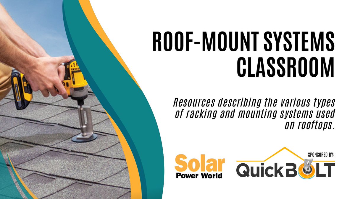 Stop by our virtual classroom to learn everything you need to know about racking & mounting systems: bit.ly/3uJeKY6 Sponsored by: @QuickBOLTsolar
