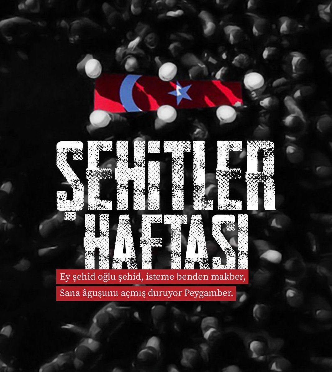 "Allah yolunda öldürülenlere “ölüler” demeyin. Hayır, onlar diridirler. Ancak siz bunu bilemezsiniz."
Bakara Suresi 154. Ayet

İstiklalimiz, istikbalimiz  ve aziz bayrağımız uğruna canını feda etmekten çekinmeyen tüm şehitlerimizi rahmet ve minnetle anıyoruz. 

#ŞehitlerHaftası