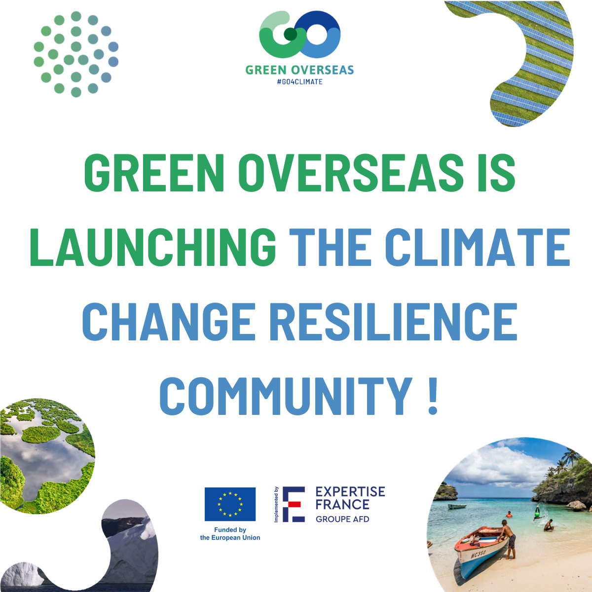 🌍 Exciting news

The Green Overseas Climate Change Resilience Community launches its online training series today

Join us from April 15th to 26th, to boost climate resilience in Overseas Countries and Territories

More info 👇
linkedin.com/posts/greenove…

#GO4Climate #ClimateAction