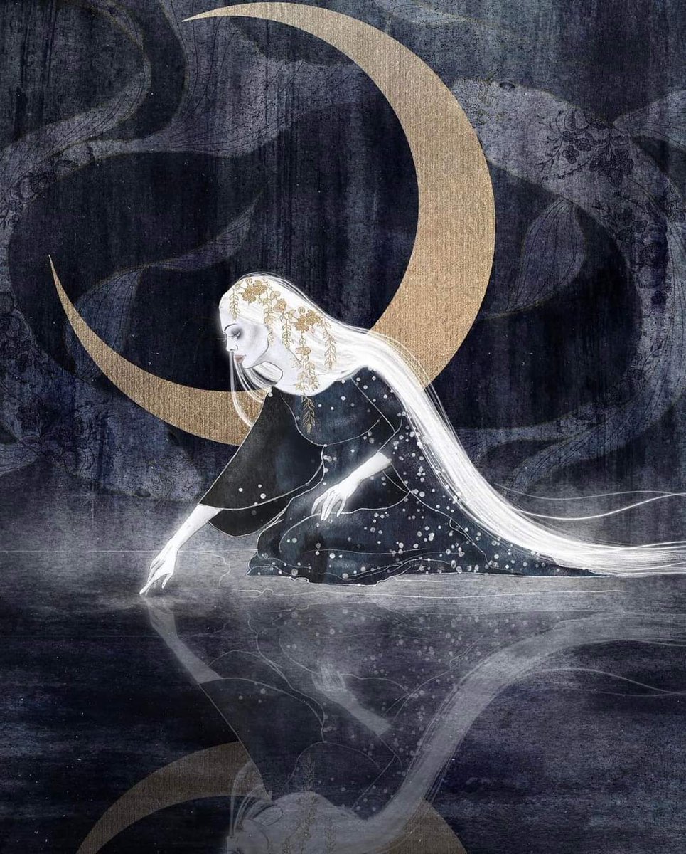 “When people allow you to know about their pain and talk about it, take your shoes off. It’s a holy place. Be humble, be kind when someone shows you vulnerability.” — Amani Gohar [ Art • “Moon Witch” by Signum Noir ]