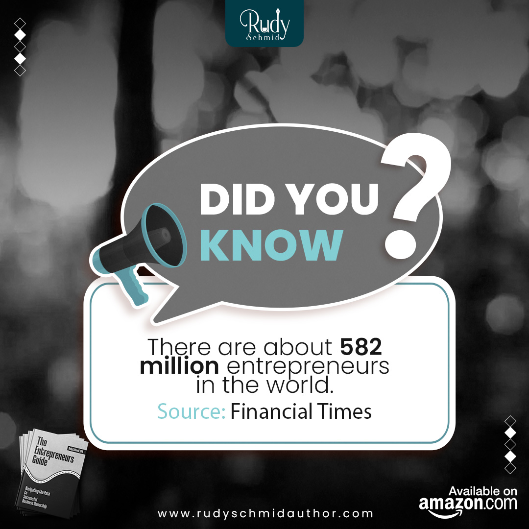 Here’s an interesting fact!

How about becoming the part of that 582 million community?

Start your journey today: rudyschmidauthor.com

#AuthorsCommunity #ReadersCommunity #AmazonBooks #TheEntrepreneursGuide #RudySchmid #BusinessBooks #StartABusiness #StartUp #Business