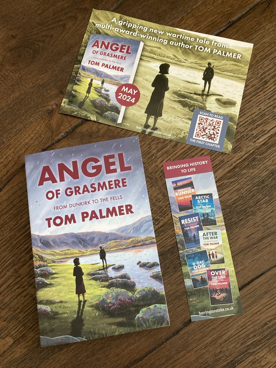 Book post from the brilliant ⁦@tompalmerauthor⁩ ⁦@BarringtonStoke⁩ #AngelOfGrasmere