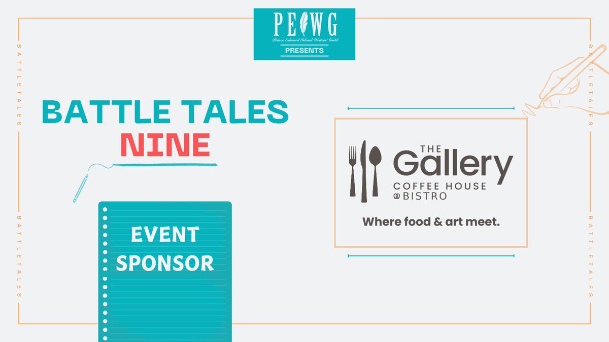 Battle Tales is back for it's 9th year and we're thrilled to have The Gallery Coffee House &amp; Bistro as an event sponsor. 

The friendly one-of-a-kind, one-week writing contest takes place April 25th and we have exciting announcements before then, so stay tuned!