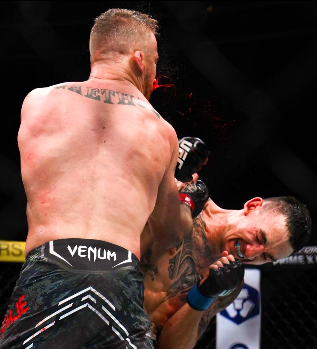 Max Holloway knocks out Justin Gaethje (2024) 📸 @AwesomeGandalf