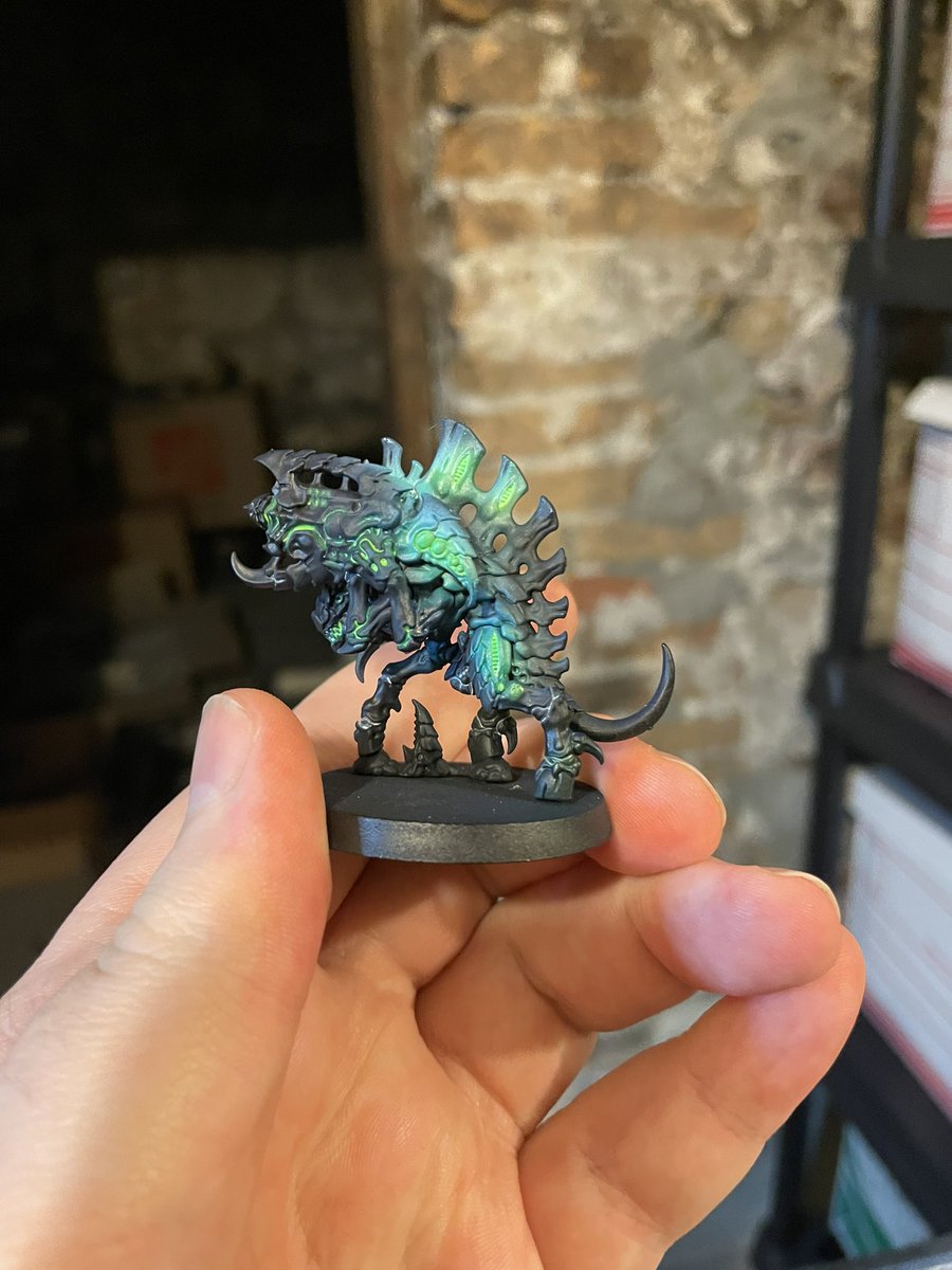@IwriteOK I’ve been off public for a bit but I painted up some Flourescent tyranids :)