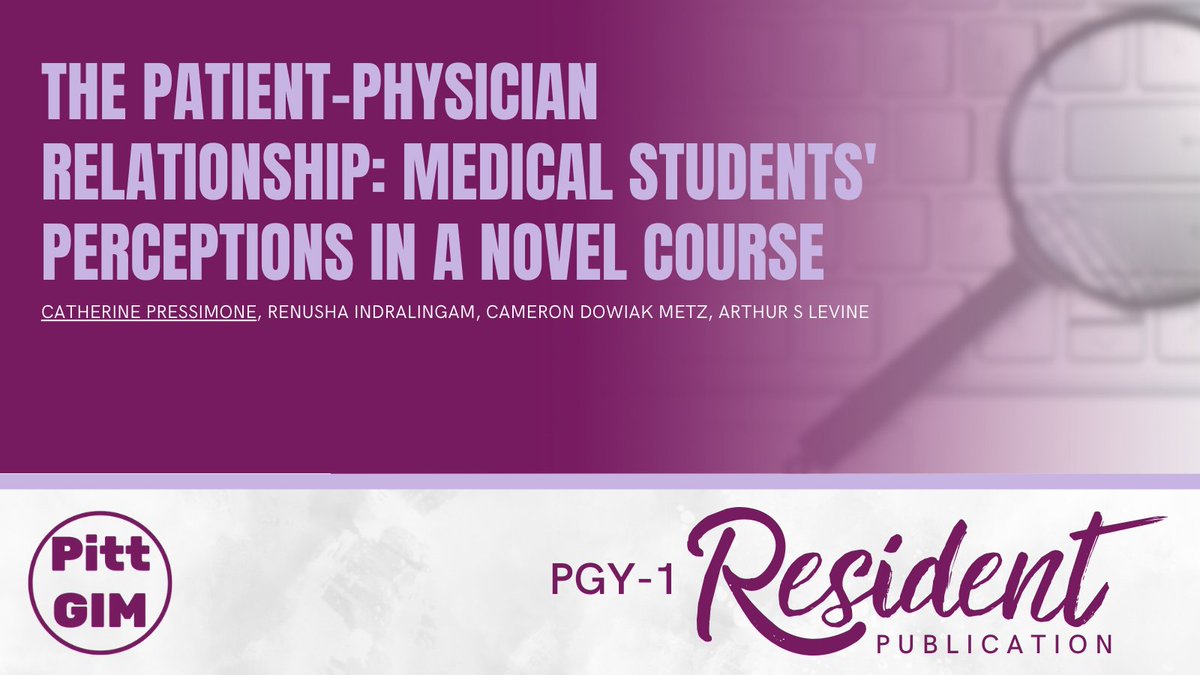 A @JournalGIM pub by Catherine Pressimone, Renusha Indralingam, Cameron Dowiak Metz, & Arthur Levine shares the perception of #MedStudents on the #PatientPhysicianRelationship, especially with severely ill patients.

Read it here: link.springer.com/article/10.100…