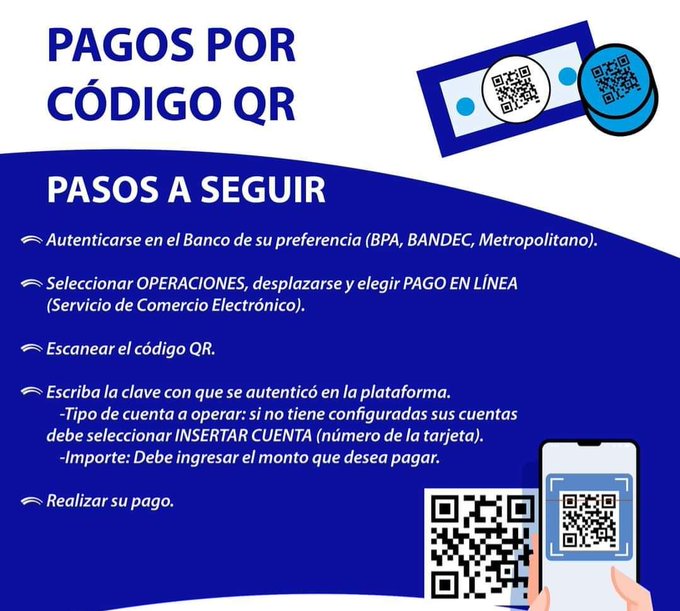 Pasos a seguir para realizar el pago por código QR. 👇#Etecsa #ConsejoMóvil