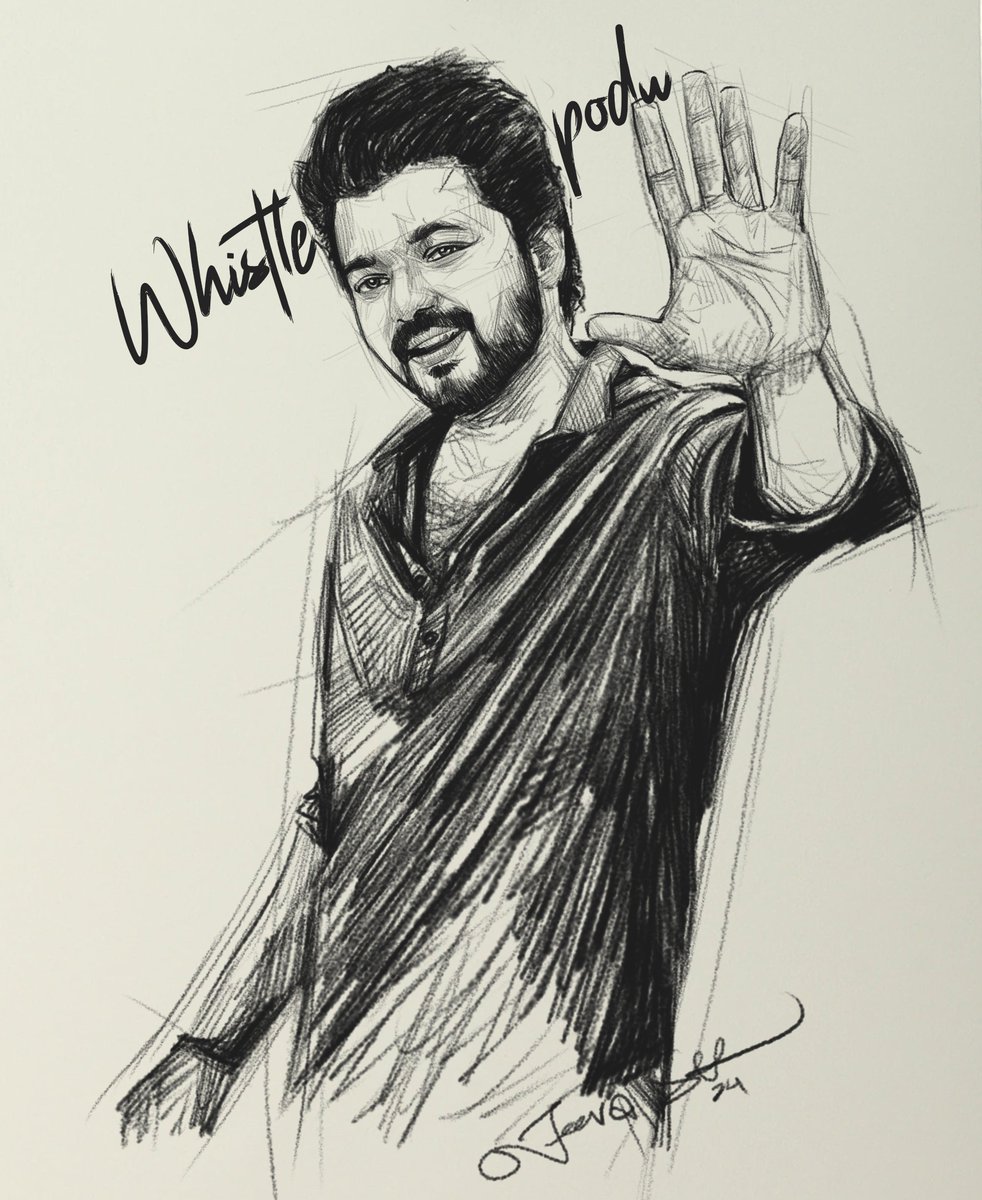 #WhistlePodu Thalapathy Vijay Charcoal Pencil Art 2024
#ThalapathyVijay𓃵 #TheGreatestOfAllTime #Thalapathy69 #GoatFirstSingle #Vijay #Thalapathy 
#VenkatPrabhu #YuvanShankarRaja 

@actorvijay @SSMusicTweet @vp_offl @thisisysr @archanakalpathi @Ags_production @agscinemas