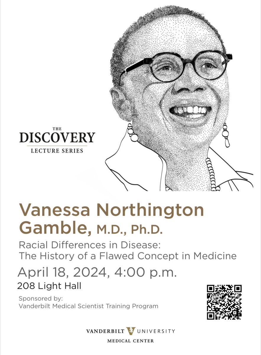 Please join us on April 18th at 4pm in Light Hall 208 to hear from Dr. Vanessa Northington Gamble M.D., Ph.D.. Dr. Gamble is an expert on the history of race and American medicine, racial and ethnic disparities in health and health care, and bioethics. See you there!
