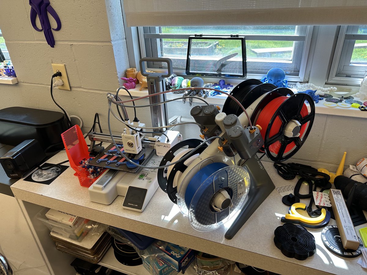 Dr. Pfeiffer’s class 3 D printing products for sale at next weeks art show at HP.