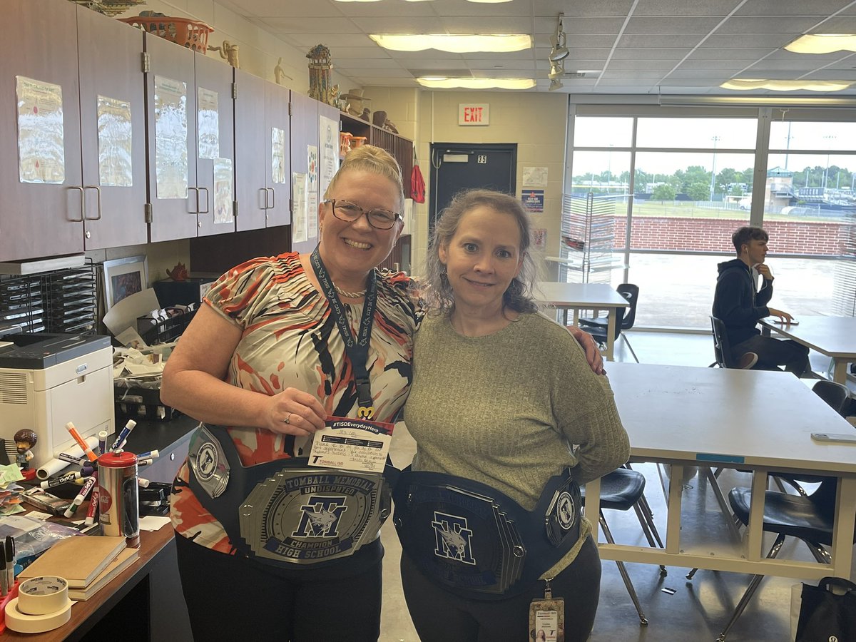TMHS Visual Arts is so thankful to be honored today! We will be rocking our heavy weight belts! @TISDTMHS #BeCats @FineArtsTomball #DestinationExcellence